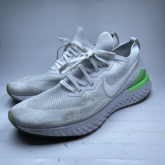 Nike Shoes Mens Epic React Flyknit 2 White Size 13 US Running  BQ8928-100 - Picture 1 of 16